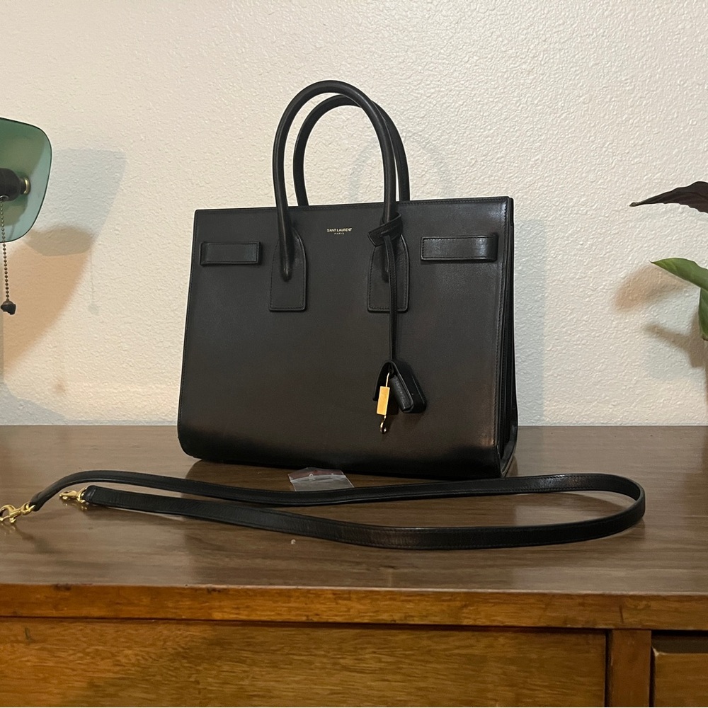 Saint Laurent Sac De Jour Small Black with Gold Hardware